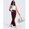 imageCRZ YOGA Womens Butterluxe High Waist Wide Leg Pants with Pockets 31quot  Buttery Soft Comfy Casual Yoga LoungeRed Merlot