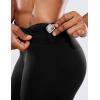 imageCRZ YOGA Womens Hugged Feeling Compression Leggings 28 Inches  High Waist Thick Tummy Control Workout PantsBlack