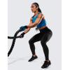 imageCRZ YOGA Womens Hugged Feeling Compression Leggings 28 Inches  High Waist Thick Tummy Control Workout PantsBlack