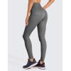 imageCRZ YOGA Womens Hugged Feeling Compression Leggings 28 Inches  High Waist Thick Tummy Control Workout PantsDark Carbon