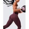imageCRZ YOGA Womens Hugged Feeling Compression Leggings 28 Inches  High Waist Thick Tummy Control Workout PantsDark Russet