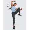 imageCRZ YOGA Womens Hugged Feeling Compression Leggings 28 Inches  High Waist Thick Tummy Control Workout PantsInk Gray