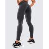 imageCRZ YOGA Womens Hugged Feeling Compression Leggings 28 Inches  High Waist Thick Tummy Control Workout PantsInk Gray