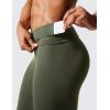 imageCRZ YOGA Womens Hugged Feeling Compression Leggings 28 Inches  High Waist Thick Tummy Control Workout PantsOlive Green
