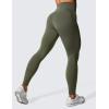 imageCRZ YOGA Womens Hugged Feeling Compression Leggings 28 Inches  High Waist Thick Tummy Control Workout PantsOlive Green