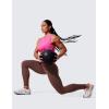 imageCRZ YOGA Womens Hugged Feeling Compression Leggings 28 Inches  High Waist Thick Tummy Control Workout PantsTaupe