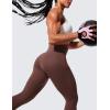 imageCRZ YOGA Womens Hugged Feeling Compression Leggings 28 Inches  High Waist Thick Tummy Control Workout PantsTaupe