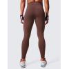 imageCRZ YOGA Womens Hugged Feeling Compression Leggings 28 Inches  High Waist Thick Tummy Control Workout PantsTaupe