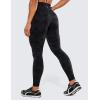 imageCRZ YOGA Womens Hugged Feeling Compression Leggings 28 Inches  High Waist Thick Tummy Control Workout PantsTie Dye Smoke Ink