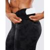 imageCRZ YOGA Womens Hugged Feeling Compression Leggings 28 Inches  High Waist Thick Tummy Control Workout PantsTie Dye Smoke Ink