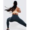 imageCRZ YOGA Womens Hugged Feeling Compression Leggings 28 Inches  High Waist Thick Tummy Control Workout PantsTrue Navy