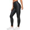imageCRZ YOGA Butterluxe Extra Long Leggings for Tall Women 31 Inches  High Waisted Athletic Workout Soft Yoga PantsFaux Leather Black