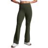imageCRZ YOGA Women Butterbreeze High Waist Flare Pants 32  Casual Bootcut Yoga Wide Leg Workout LoungeOlive Green