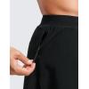imageCRZ YOGA 2 in 1 Running Shorts for Men 4 Side Split Dolphin Quick Dry for Athletic Gym Workout with Zip PocketBlack
