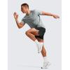 imageCRZ YOGA 2 in 1 Running Shorts for Men 4 Side Split Dolphin Quick Dry for Athletic Gym Workout with Zip PocketBlack