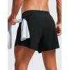 imageCRZ YOGA 2 in 1 Running Shorts for Men 4 Side Split Dolphin Quick Dry for Athletic Gym Workout with Zip PocketBlack