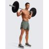 imageCRZ YOGA 2 in 1 Running Shorts for Men 4 Side Split Dolphin Quick Dry for Athletic Gym Workout with Zip PocketGrey Sage