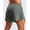 imageCRZ YOGA 2 in 1 Running Shorts for Men 4 Side Split Dolphin Quick Dry for Athletic Gym Workout with Zip PocketGrey Sage