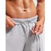 imageCRZ YOGA 2 in 1 Running Shorts for Men 4 Side Split Dolphin Quick Dry for Athletic Gym Workout with Zip PocketGull Gray