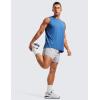 imageCRZ YOGA 2 in 1 Running Shorts for Men 4 Side Split Dolphin Quick Dry for Athletic Gym Workout with Zip PocketGull Gray