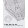 imageCRZ YOGA 2 in 1 Running Shorts for Men 4 Side Split Dolphin Quick Dry for Athletic Gym Workout with Zip PocketGull Gray