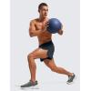 imageCRZ YOGA 2 in 1 Running Shorts for Men 4 Side Split Dolphin Quick Dry for Athletic Gym Workout with Zip PocketTrue Navy