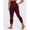 imageCRZ YOGA Butterluxe High Waisted Capris Workout Leggings for Women 23  Lounge Buttery Soft Yoga PantsRed Merlot