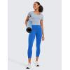 imageCRZ YOGA Butterluxe High Waisted Capris Workout Leggings for Women 23  Lounge Buttery Soft Yoga PantsSparkle Blue