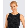 imageCRZ YOGA Pima Cotton High Neck Cropped Tank Tops for Women Crop Athletic Gym Workout Sleeveless ShirtsCamo Multi 6