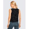 imageCRZ YOGA Pima Cotton High Neck Cropped Tank Tops for Women Crop Athletic Gym Workout Sleeveless ShirtsCamo Multi 6