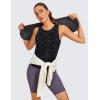 imageCRZ YOGA Pima Cotton High Neck Cropped Tank Tops for Women Crop Athletic Gym Workout Sleeveless ShirtsTie Dye Smoke Ink