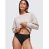 imageCRZ YOGA Soft High Rise Thongs for Women  Sexy Tagless Comfortable Panties Smooth Stretch Breathable Ladies Underwear 3 PackBlack 3pack