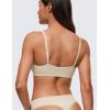 imageCRZ YOGA Soft High Rise Thongs for Women  Sexy Tagless Comfortable Panties Smooth Stretch Breathable Ladies Underwear 3 PackMojave Tan 23pack