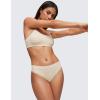imageCRZ YOGA Soft High Rise Thongs for Women  Sexy Tagless Comfortable Panties Smooth Stretch Breathable Ladies Underwear 3 PackMojave Tan 23pack
