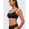imageCRZ YOGA Softhold Womens Double Lined Bralettes  Scoop Neck Adjustable Straps Unlined Cami Wireless TShirt Everyday BraBlack