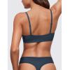 imageCRZ YOGA Softhold Womens Double Lined Bralettes  Scoop Neck Adjustable Straps Unlined Cami Wireless TShirt Everyday BraSargasso