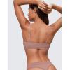 imageCRZ YOGA Softhold Womens Double Lined Bralettes  Scoop Neck Adjustable Straps Unlined Cami Wireless TShirt Everyday BraTwilight Rose Pink