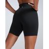 imageCRZ YOGA Women Butterbreeze Athletic Biker Shorts 6 Inches  High Waist Workout Gym Running Volleyball Yoga SpandexBlack