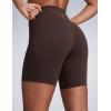 imageCRZ YOGA Women Butterbreeze Athletic Biker Shorts 6 Inches  High Waist Workout Gym Running Volleyball Yoga SpandexHot Fudge Brown