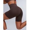 imageCRZ YOGA Women Butterbreeze Athletic Biker Shorts 6 Inches  High Waist Workout Gym Running Volleyball Yoga SpandexHot Fudge Brown