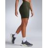 imageCRZ YOGA Women Butterbreeze Athletic Biker Shorts 6 Inches  High Waist Workout Gym Running Volleyball Yoga SpandexOlive Green