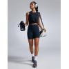 imageCRZ YOGA Women Butterbreeze Athletic Biker Shorts 6 Inches  High Waist Workout Gym Running Volleyball Yoga SpandexTrue Navy