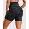 imageCRZ YOGA Womens Butterluxe Biker Shorts with Pockets 5 Inches  High Waisted Volleyball Workout Athletic YogaBlack Tie Dye Flowers