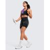 imageCRZ YOGA Womens Butterluxe Biker Shorts with Pockets 5 Inches  High Waisted Volleyball Workout Athletic YogaBlack Tie Dye Flowers