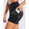 imageCRZ YOGA Womens Butterluxe Biker Shorts with Pockets 5 Inches  High Waisted Volleyball Workout Athletic YogaBlack Tie Dye Flowers