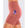 imageCRZ YOGA Womens Butterluxe Biker Shorts with Pockets 5 Inches  High Waisted Volleyball Workout Athletic YogaBriar Rose