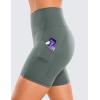 imageCRZ YOGA Womens Butterluxe Biker Shorts with Pockets 5 Inches  High Waisted Volleyball Workout Athletic YogaGrey Sage