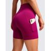 imageCRZ YOGA Womens Butterluxe Biker Shorts with Pockets 5 Inches  High Waisted Volleyball Workout Athletic YogaMagenta Purple
