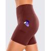 imageCRZ YOGA Womens Butterluxe Biker Shorts with Pockets 5 Inches  High Waisted Volleyball Workout Athletic YogaNoctilucence Red