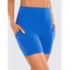 imageCRZ YOGA Womens Butterluxe Biker Shorts with Pockets 5 Inches  High Waisted Volleyball Workout Athletic YogaSparkle Blue